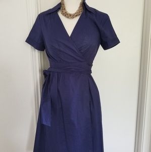 Navy blue wrap dress